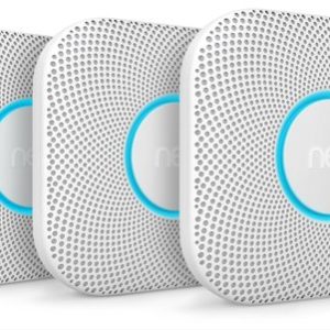 Google Nest Protect - Slimme rook- en koolmonoxidemelder - Met batterij - 3 stuks